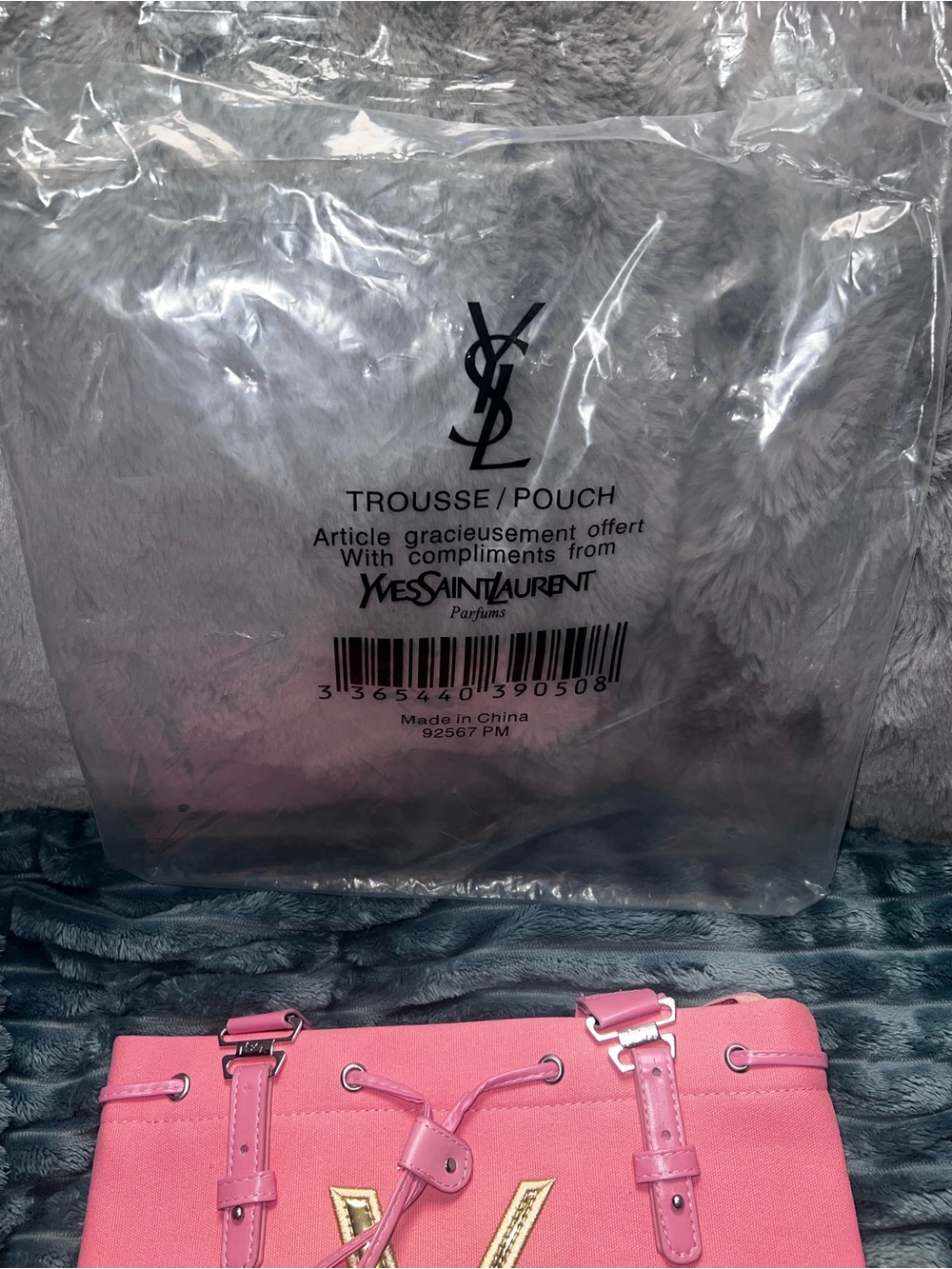 GWP Yves Saint Laurent Pink Tote with Gold YSL Emblem - Picture 2 of 7